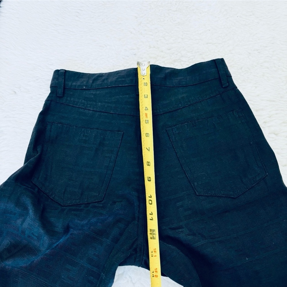 Fendi FF Logo Black High Rise Pants size EU 42 US 27-28 - Picture 13 of 15